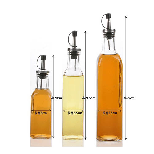 Edible Cooking Oil Bottles for Kitchen with Customized Lid