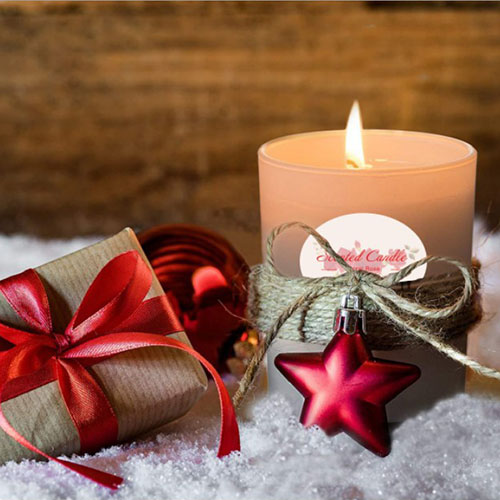 Romantic aromatherapy candle glass candleholder smokeless soy wax gift set