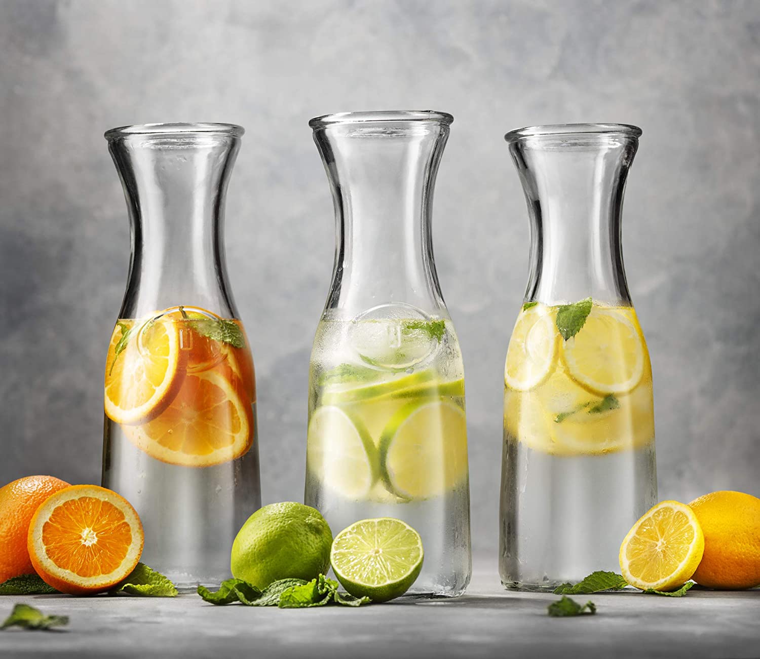 1000ml 1L glass water carafe fridge water pitcher bottle dispenser